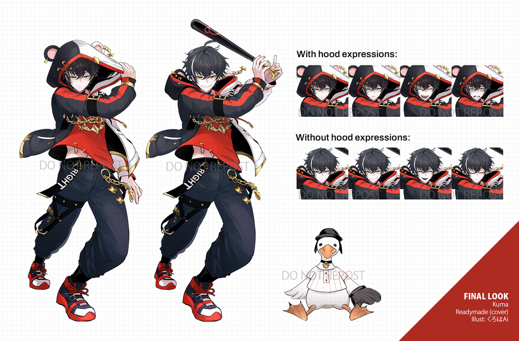 Readymade - Kuma - Design & expressions sheet